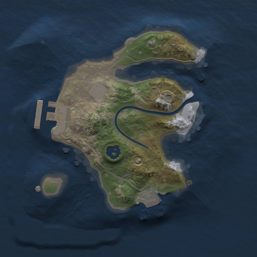 Rust Map: Procedural Map, Size: 1800, Seed: 29, 2 Monuments