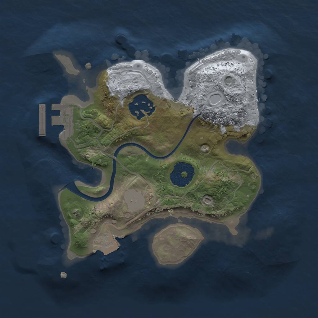 Rust Map: Procedural Map, Size: 1993, Seed: 13825, 3 Monuments