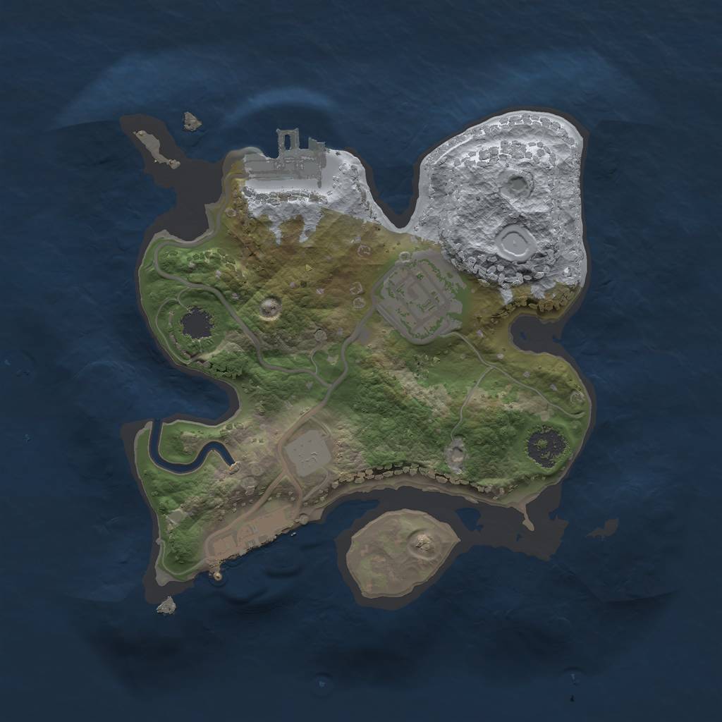 Rust Map: Procedural Map, Size: 1993, Seed: 13825, 6 Monuments