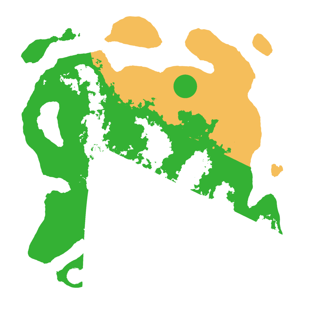 Biome Rust Map: Barren, Size: 3500, Seed: 93039