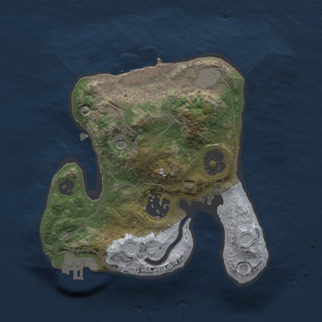 Rust Map: Procedural Map, Size: 2000, Seed: 1168814685, 7 Monuments