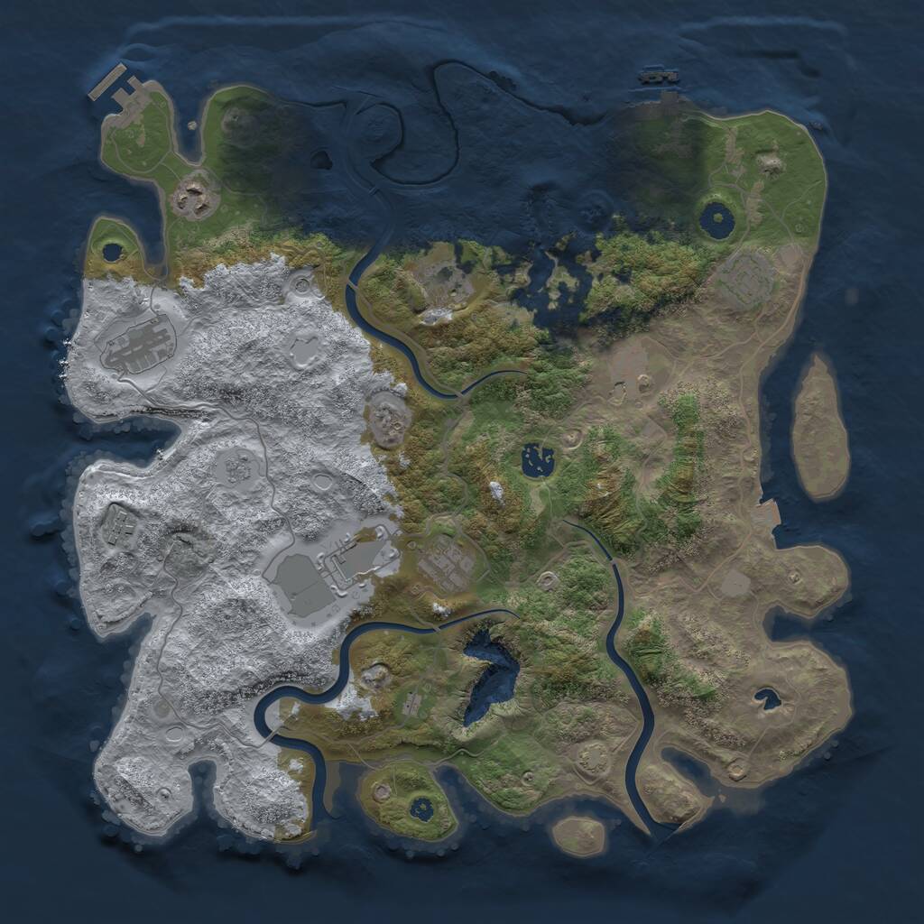 Rust Map: Procedural Map, Size: 4000, Seed: 56817, 15 Monuments