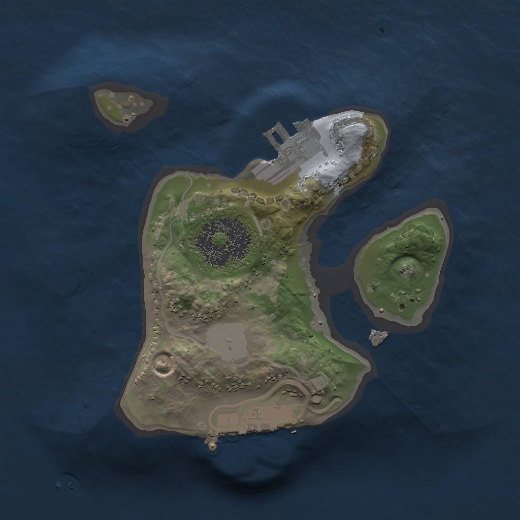 Rust Map: Procedural Map, Size: 1500, Seed: 95032735, 5 Monuments