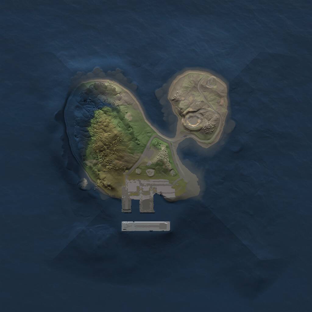 Rust Map: Procedural Map, Size: 1300, Seed: 374659128, 2 Monuments