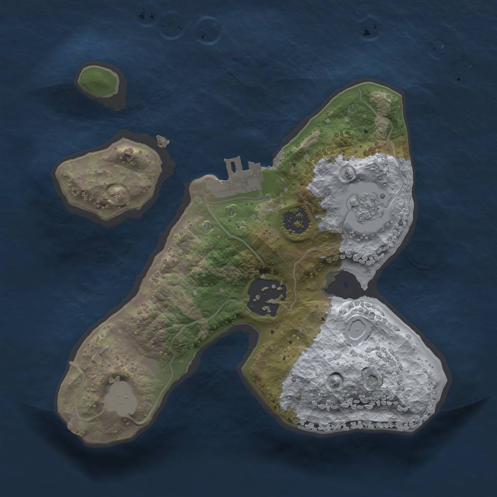 Rust Map: Procedural Map, Size: 1900, Seed: 32441639, 6 Monuments