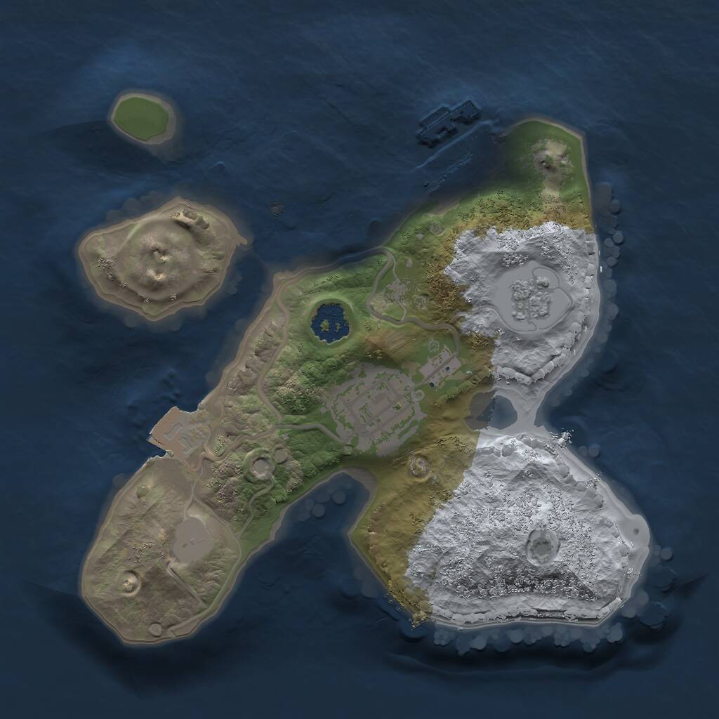 Rust Map: Procedural Map, Size: 1900, Seed: 32441639, 4 Monuments