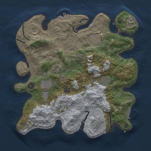 Thumbnail Rust Map: Procedural Map, Size: 3500, Seed: 3000254, 17 Monuments