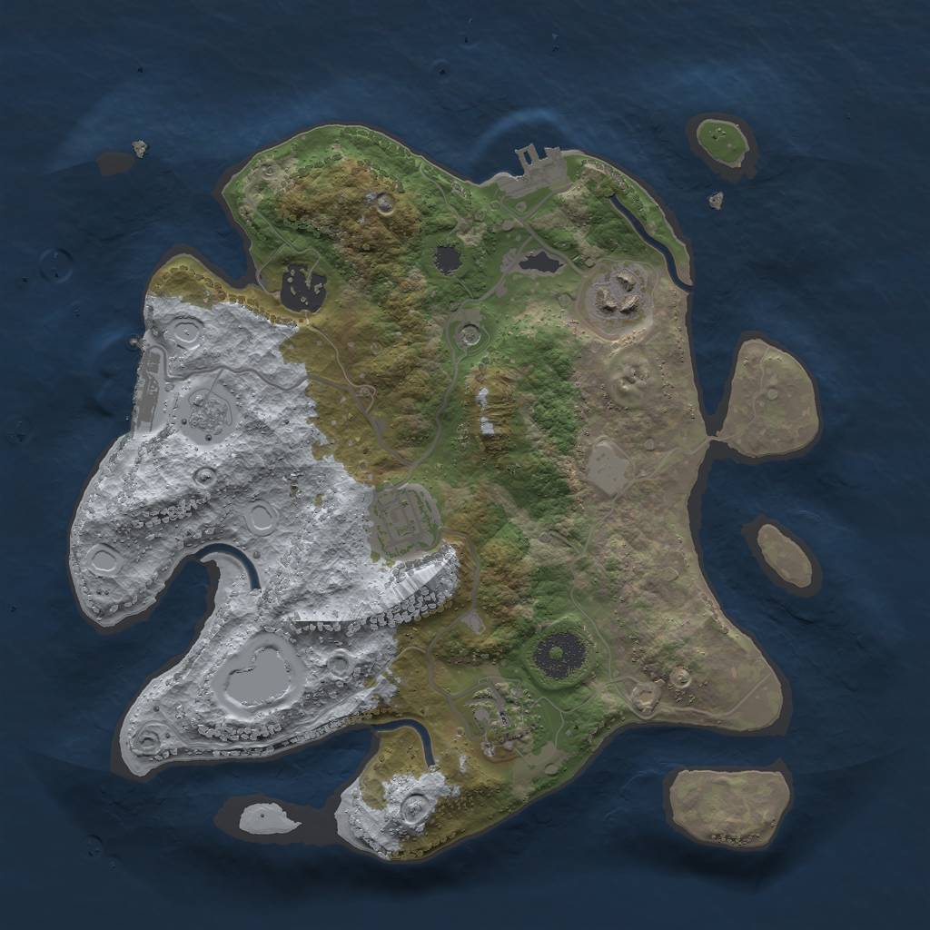 Rust Map: Procedural Map, Size: 2900, Seed: 228, 11 Monuments