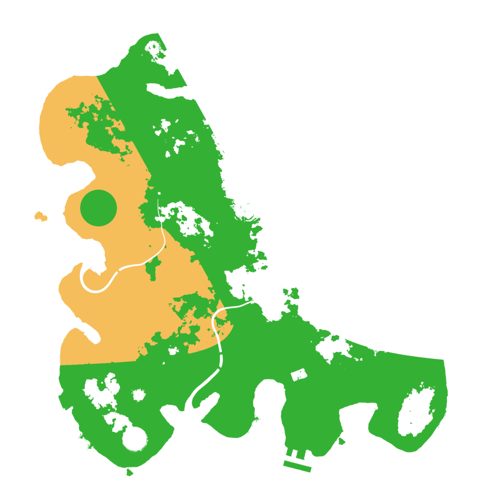 Biome Rust Map: Procedural Map, Size: 3600, Seed: 1198567867