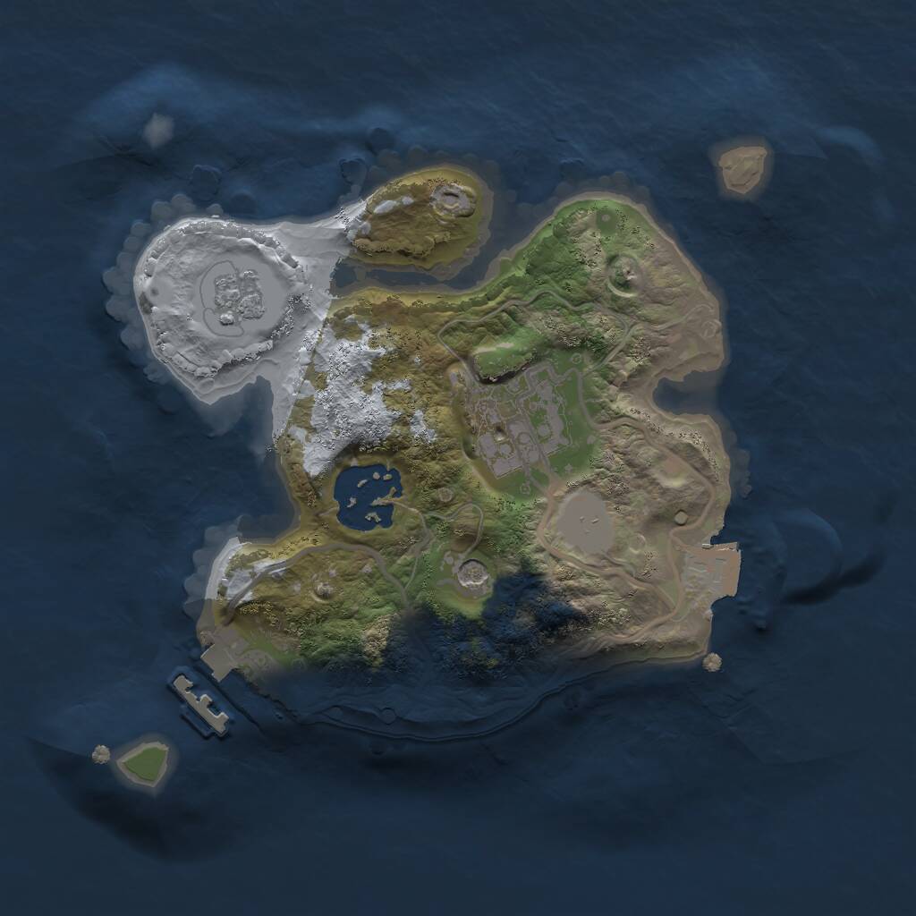 Rust Map: Procedural Map, Size: 2000, Seed: 3537, 6 Monuments