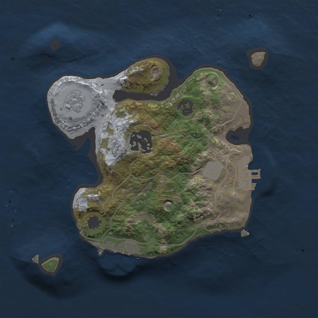 Rust Map: Procedural Map, Size: 2000, Seed: 3537, 7 Monuments