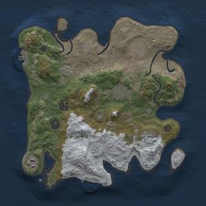 Thumbnail Rust Map: Procedural Map, Size: 3000, Seed: 50, 15 Monuments