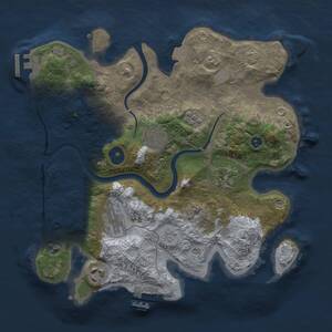 Thumbnail Rust Map: Procedural Map, Size: 3000, Seed: 50, 11 Monuments