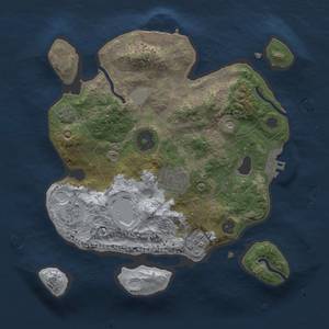 Thumbnail Rust Map: Procedural Map, Size: 2500, Seed: 500, 10 Monuments