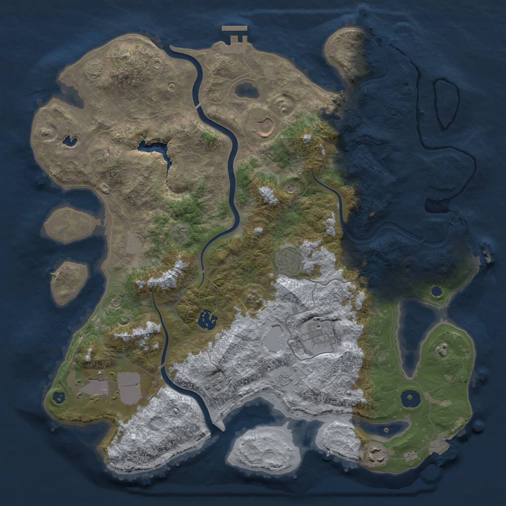 Rust Map: Procedural Map, Size: 4000, Seed: 1380387400, 13 Monuments