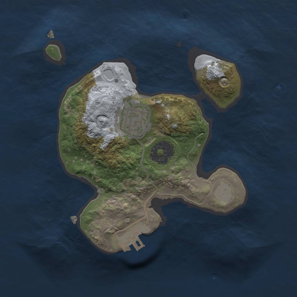 Rust Map: Procedural Map, Size: 1900, Seed: 32441644, 5 Monuments