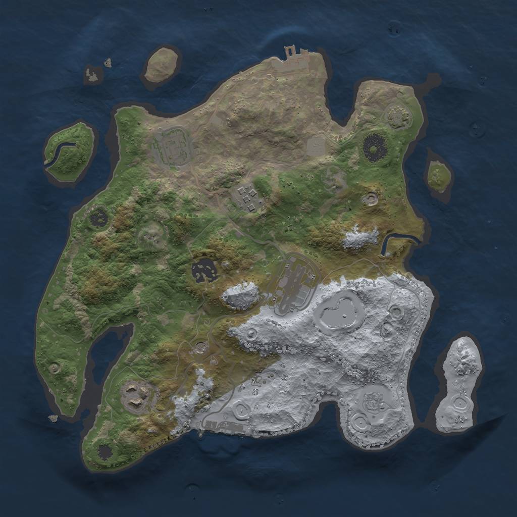 Rust Map: Procedural Map, Size: 2986, Seed: 6548, 13 Monuments