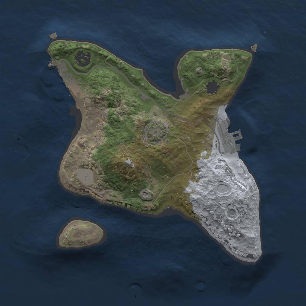 Rust Map: Procedural Map, Size: 2000, Seed: 3300, 6 Monuments