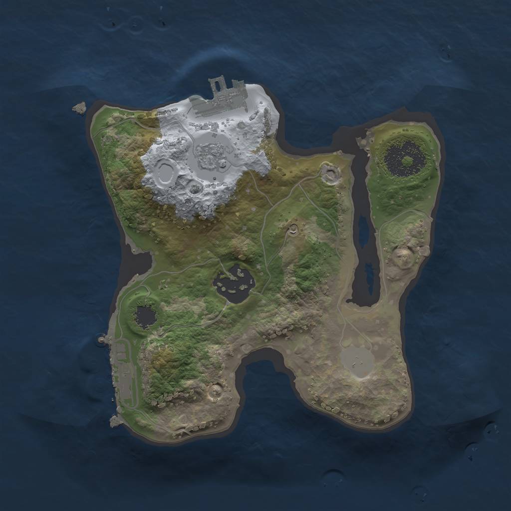 Rust Map: Procedural Map, Size: 2000, Seed: 396741613, 7 Monuments