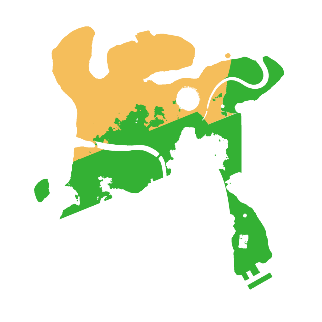 Biome Rust Map: Procedural Map, Size: 2500, Seed: 520716