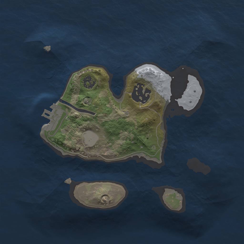 Rust Map: Procedural Map, Size: 1900, Seed: 1003, 5 Monuments