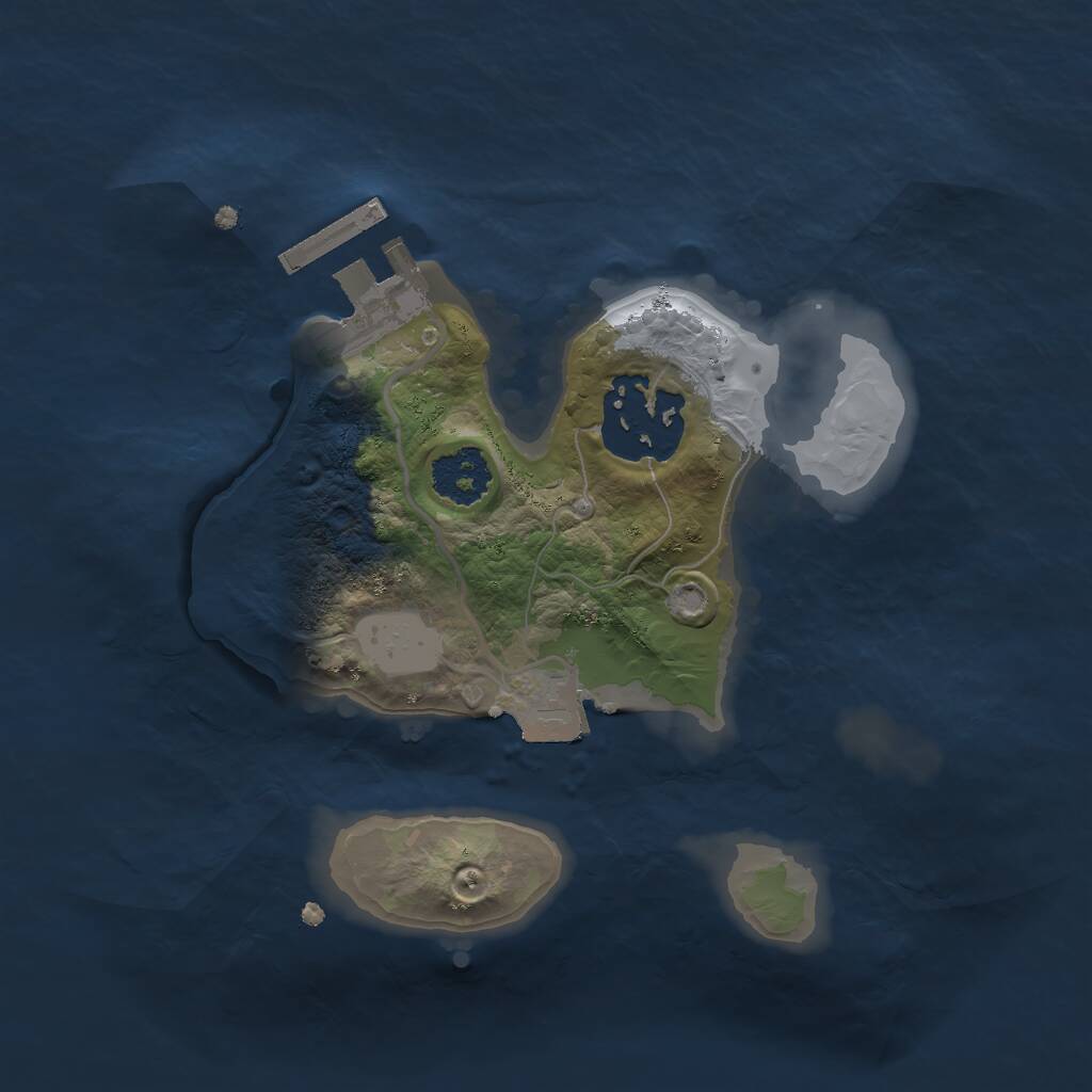 Rust Map: Procedural Map, Size: 1900, Seed: 1003, 3 Monuments