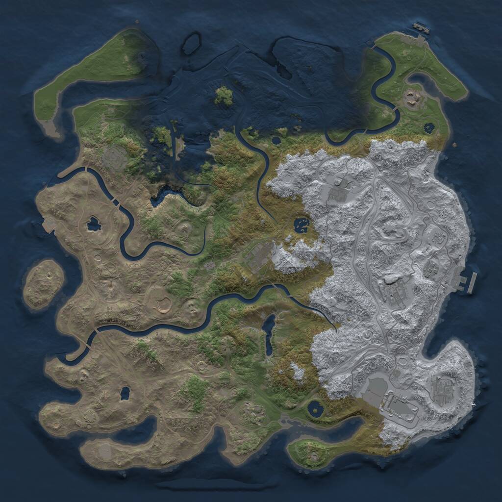 Rust Map: Procedural Map, Size: 4700, Seed: 52708, 17 Monuments