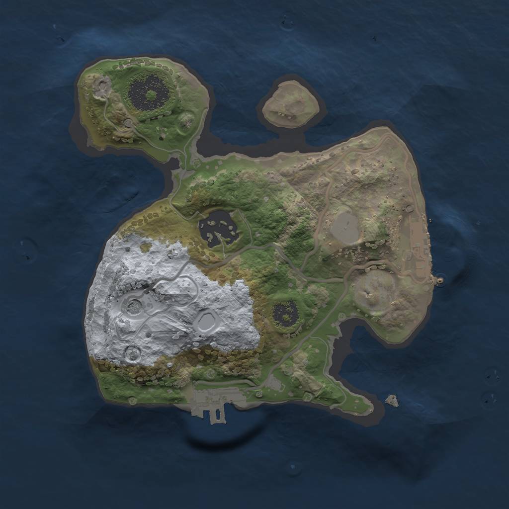 Rust Map: Procedural Map, Size: 2000, Seed: 1445815750, 7 Monuments