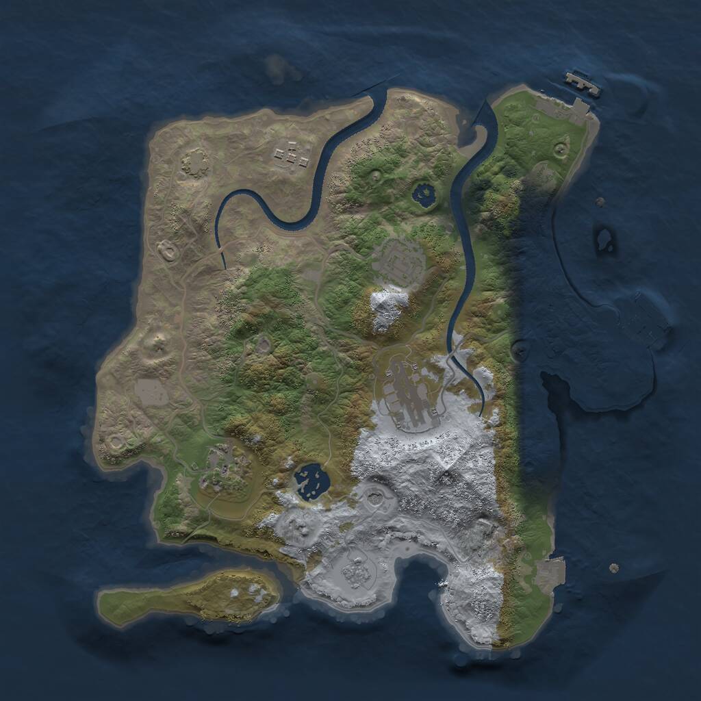 Rust Map: Procedural Map, Size: 3000, Seed: 122230505, 11 Monuments