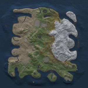 Thumbnail Rust Map: Procedural Map, Size: 3500, Seed: 767, 15 Monuments