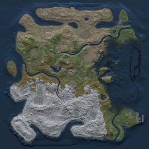 Thumbnail Rust Map: Procedural Map, Size: 4250, Seed: 2147483647, 17 Monuments