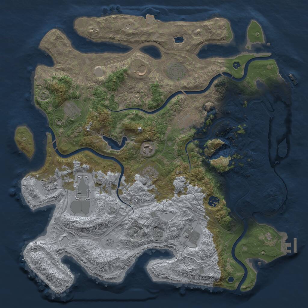 Rust Map: Procedural Map, Size: 4250, Seed: 2147483647, 17 Monuments