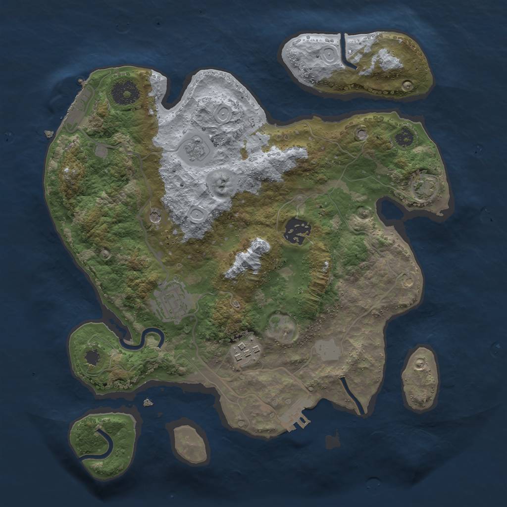 Rust Map: Procedural Map, Size: 2900, Seed: 3070, 11 Monuments