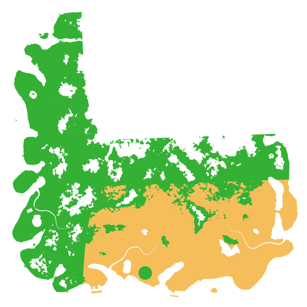 Biome Rust Map: Procedural Map, Size: 6000, Seed: 11111