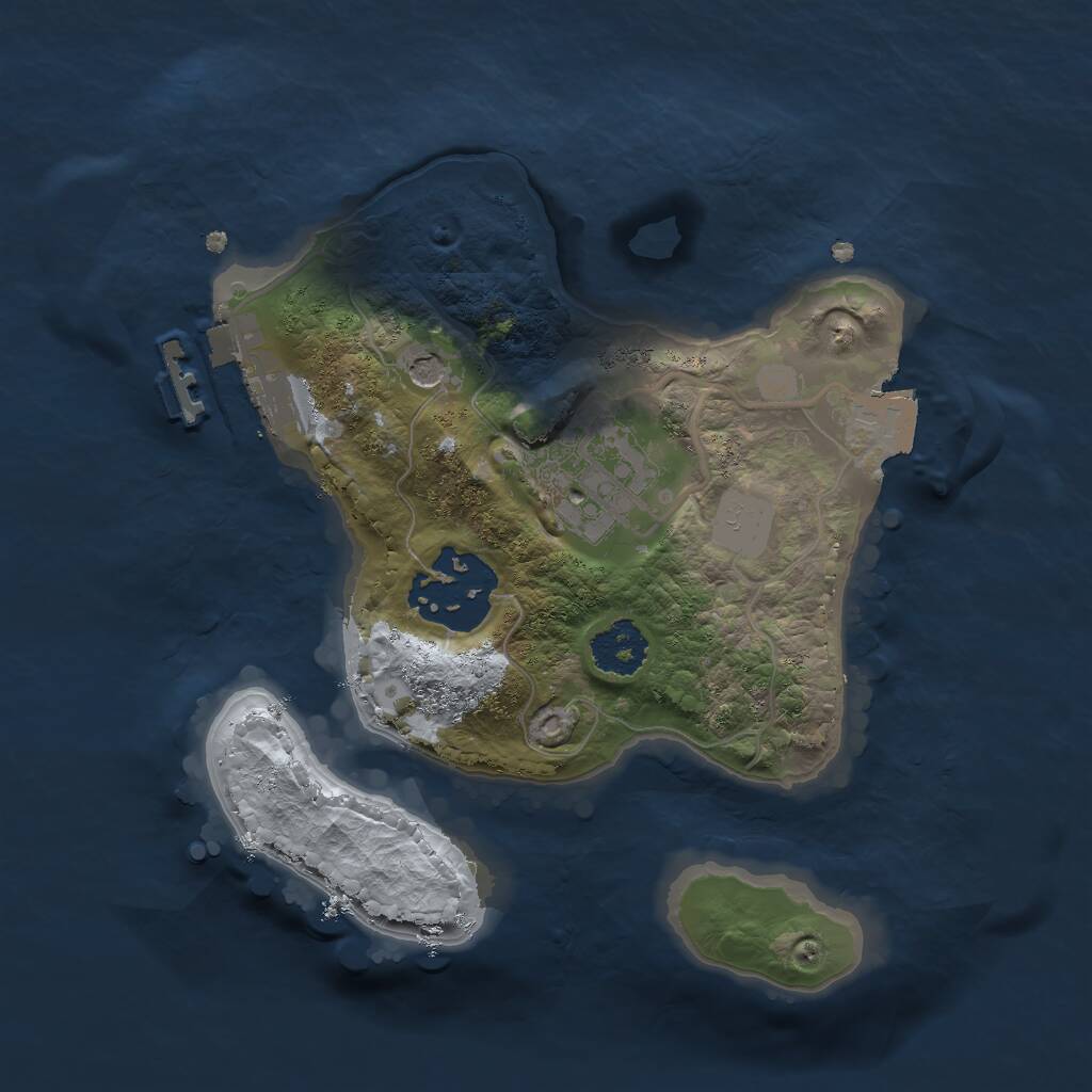 Rust Map: Procedural Map, Size: 2000, Seed: 112525576, 5 Monuments