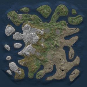 Thumbnail Rust Map: Procedural Map, Size: 4000, Seed: 3662, 17 Monuments