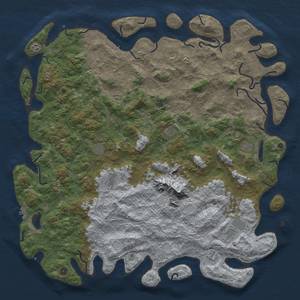 Thumbnail Rust Map: Procedural Map, Size: 6000, Seed: 50, 18 Monuments