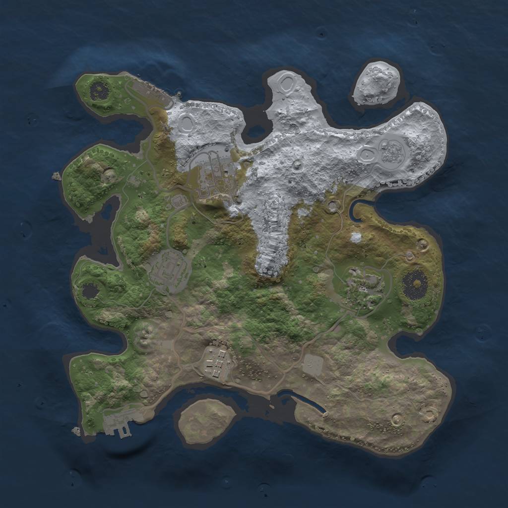 Rust Map: Procedural Map, Size: 2726, Seed: 13825, 12 Monuments