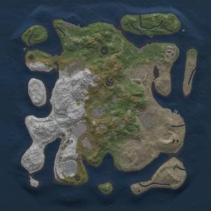 Thumbnail Rust Map: Procedural Map, Size: 3700, Seed: 1769128429, 19 Monuments