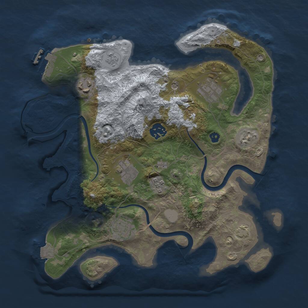 Rust Map: Procedural Map, Size: 3000, Seed: 156, 11 Monuments