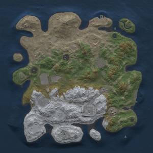 Thumbnail Rust Map: Procedural Map, Size: 3500, Seed: 1274541504, 16 Monuments