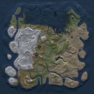 Thumbnail Rust Map: Procedural Map, Size: 4250, Seed: 12345, 15 Monuments