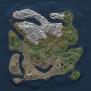 Thumbnail Rust Map: Procedural Map, Size: 3700, Seed: 11, 17 Monuments