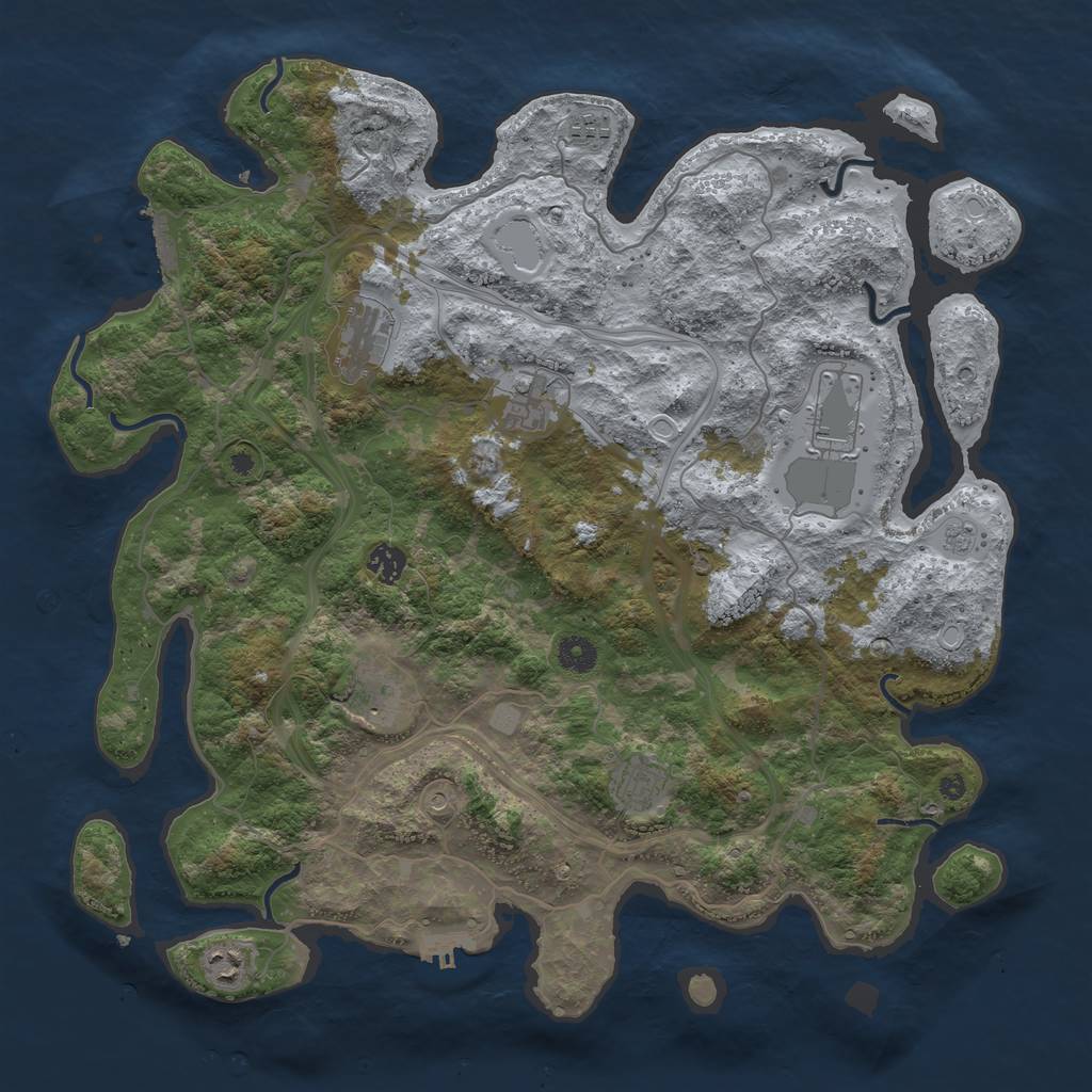 Rust Map: Procedural Map, Size: 4250, Seed: 20211004, 15 Monuments