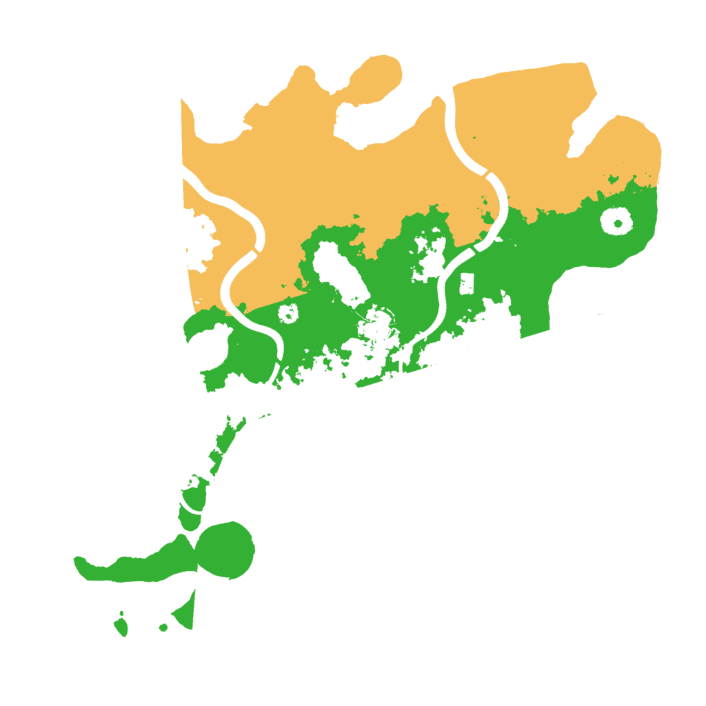 Biome Rust Map: Procedural Map, Size: 3500, Seed: 736482