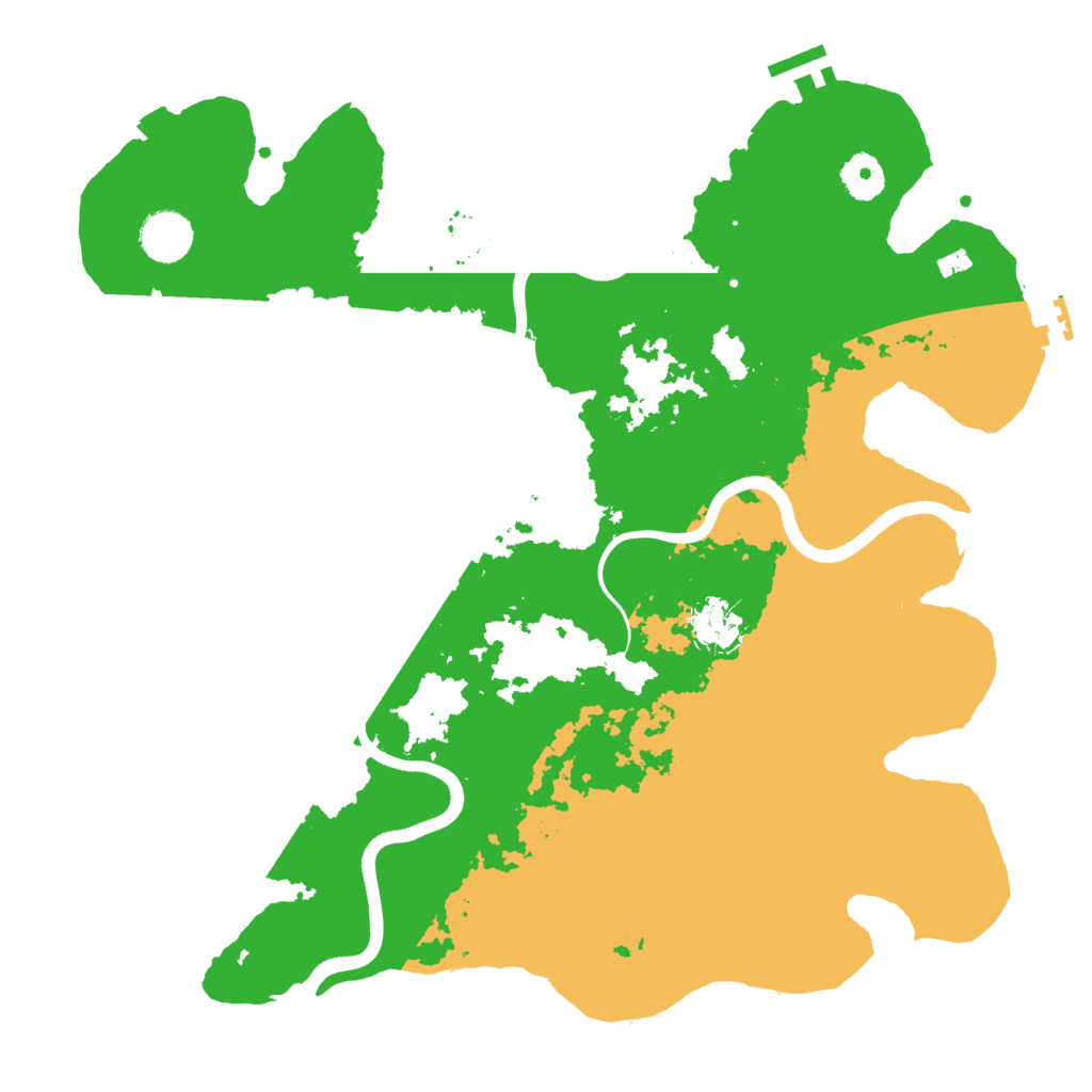Biome Rust Map: Procedural Map, Size: 3700, Seed: 17358