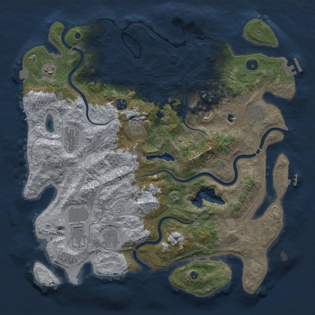 Rust Map: Procedural Map, Size: 4250, Seed: 1398673933, 15 Monuments