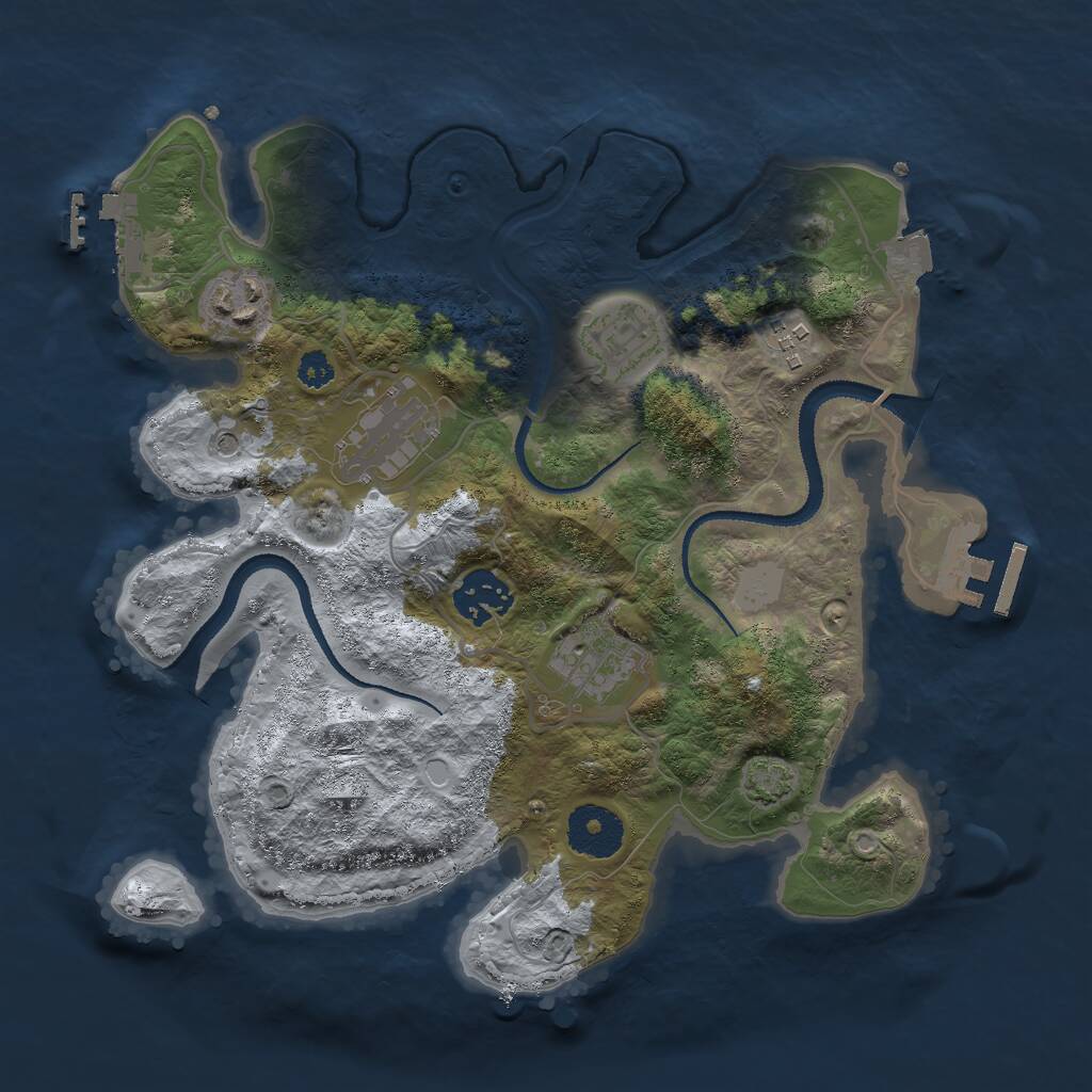 Rust Map: Procedural Map, Size: 3000, Seed: 21189304, 11 Monuments