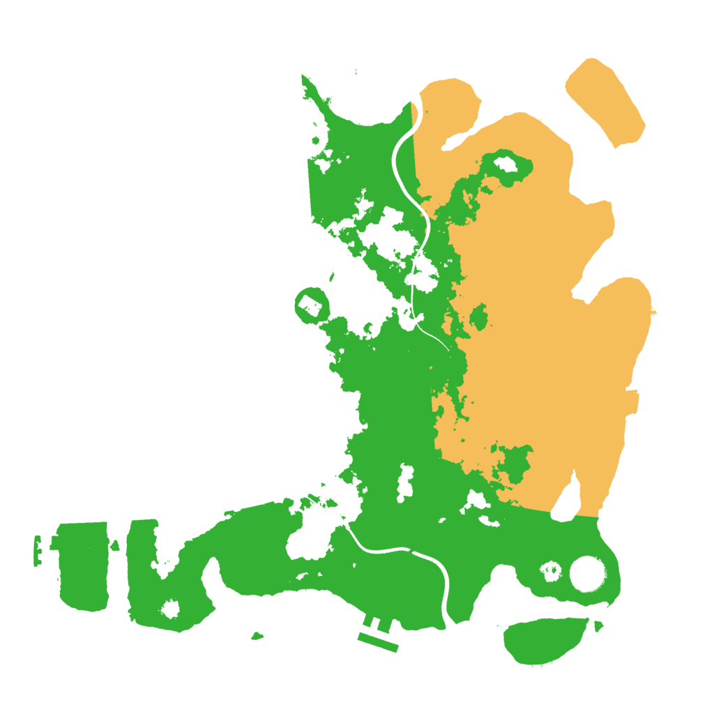 Biome Rust Map: Procedural Map, Size: 3500, Seed: 432910009