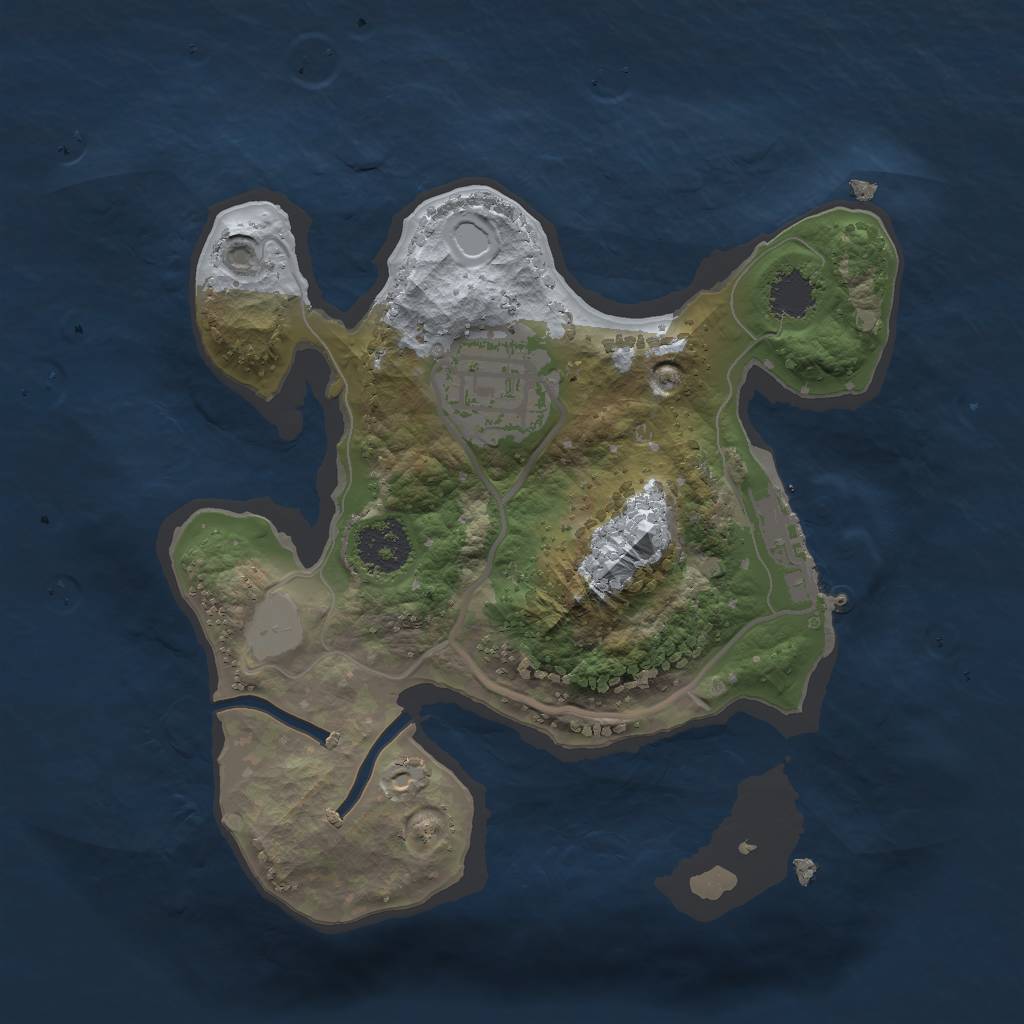 Rust Map: Procedural Map, Size: 2000, Seed: 169269, 5 Monuments